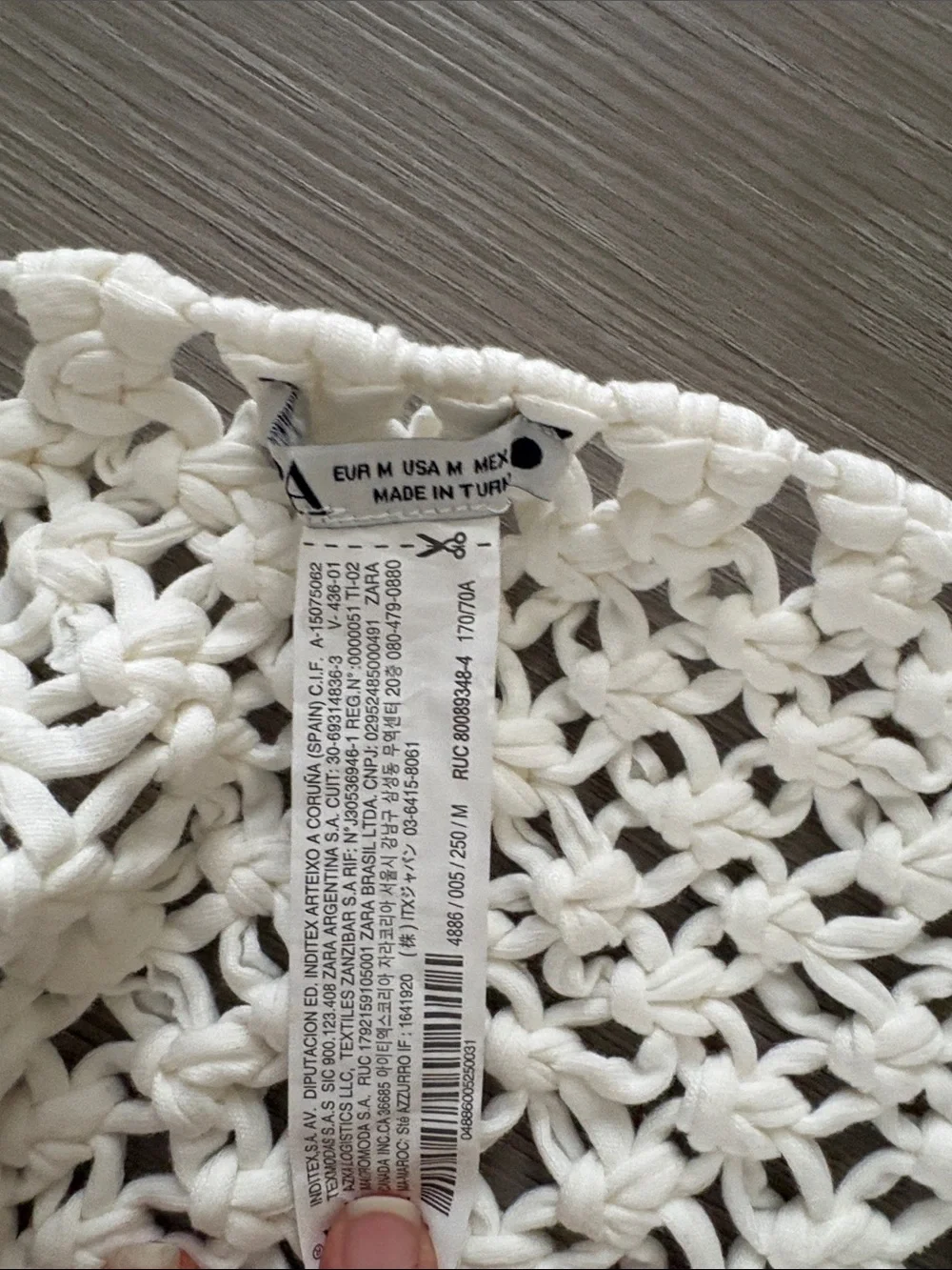 Zara White Macramé Asymmetrical Fringe Skirt - Picture 4 of 5